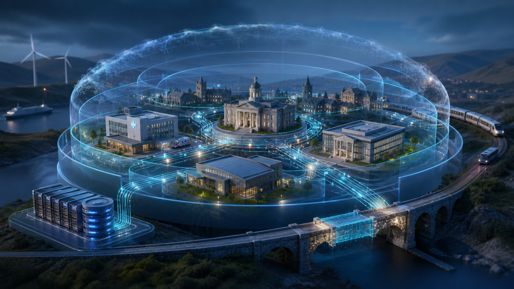 A resilient protective digital system surrounding essential Scottish public services